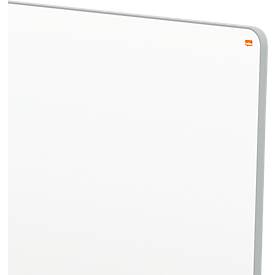 Whiteboard Nobo Move & Meet, Stiftablage, horizontaler Drehpunkt, feststellbare Rollen, B 1500 x H 1200 mm, weiß
