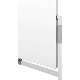 Whiteboard Nobo Move & Meet, Stiftablage, horizontaler Drehpunkt, feststellbare Rollen, B 1500 x H 1200 mm, weiß