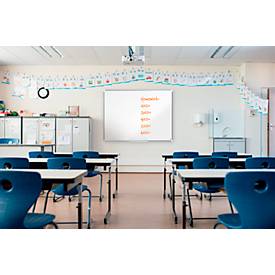 Whiteboard Nobo Premium Plus, magnethaftend, mit Ablageschale, B 1500 x H 1000 mm, emailliert, weiß, inkl. Boardmarker
