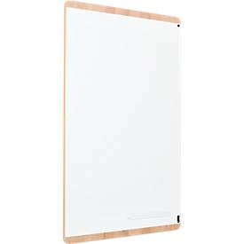 Image of Whiteboard Rocada Natural Skinboard, magn.haftend, Hoch/Quer, Ablageschale, Stahl auf Holz, B 1000 x H 1500 mm