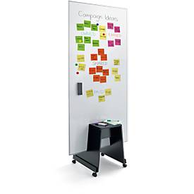 Whiteboard Sigel Business meet up, Metall weiß lackiert, magnethaftend, mobil, B 900 x H 1800 mm