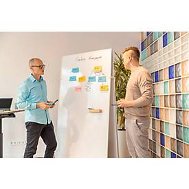 Whiteboard Sigel Business meet up, Metall weiß lackiert, magnethaftend, mobil, B 900 x H 1800 mm