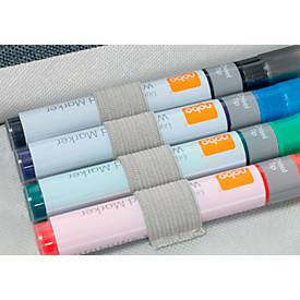 Whiteboard-Zubehörtasche Nobo, mit Inhalt, magnetischer Deckel, zusammenklappbar, bis 8 kg, B 299 x T 355 x H 230 mm, Recyclingstoff, anthrazitgrau