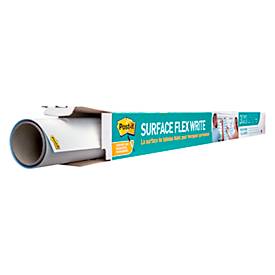 Image of Whiteboardfolie Post-it® Flex Write Surface, selbstklebend, beschreibbar, Mikrofasertuch & Sprühflasche, 1 Blatt auf Rolle, B 914 x H 1220 mm, weiß