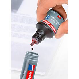 Whiteboardmarker Edding 365, Schreibfarbe Schwarz, Keilspitze, Strichstärke 2-7 mm, trocken abwischbar, mit Kappe, nachfüllbar, 10 Stück