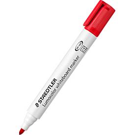 Whiteboardmarker Staedtler Lumocolor® 351, Rundspitze mit 2 mm, schnell trocknend & trocken abwischbar, mit Clip, farbsortiert, 10 Stück