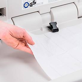 Wickeltischunterlagen Rubbermaid®, 2-lagig, antimikrobiell, Papier, L 355,6 x B 317,5 x H 152,4 mm, weiß, 320 Stück in Karton