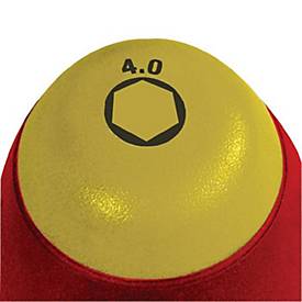 WIHA Sechskantsteckschlüssel 322 Modell 00856, SW 5,5 mm, Klingen-L. 125 mm, VDE isoliert, CV-Stahl, SoftFinish® Griff
