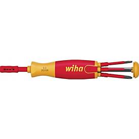 WIHA VDE Magazin-Bithalter 38613, 6-tlg., Schlitz/PH/PZD, SoftFinish®, CV-Stahl, IEC 60900, isoliert