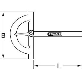 Winkelgradmesser mit offenen Bogen, 120mm