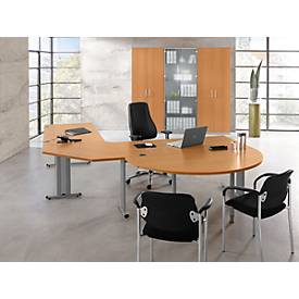 Winkelplatte, 90°, B 800 x T 800 mm, Buche