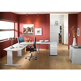 Winkelplatte, 90°, B 800 x T 800 mm, lichtgrau