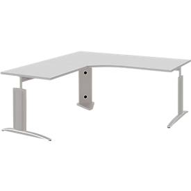 Winkelschreibtisch BARI, 90°, Winkel rechts/links, C-Fuß, B 1800 x T 1800/800 mm
