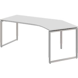 Winkelschreibtisch TEQSTYLE, 120°, höhenverstellbar, B 2170 x T 800 x H 680-820 mm, Winkel links o. rechts