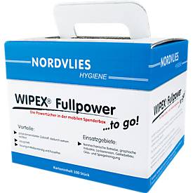WIPEX Reinigungstücher Fullpower, fusselfrei, extrem reißfest, Spenderbox