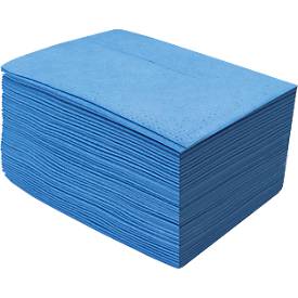 WIPEX-SPEZIAL Reinigungstücher, 1-lagig, perforiert, reißfest, lebensmittelunbedenklich, recyclingfähig, 100 % Viskose, blau, 10 x 40 Tücher