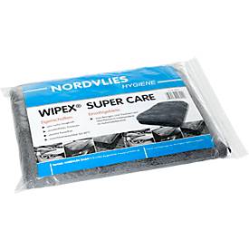 WIPEX SUPER CARE Mikrofasertuch, 1-lagig, hohe Saugkraft, maschinenwaschbar bis 60°C, grau