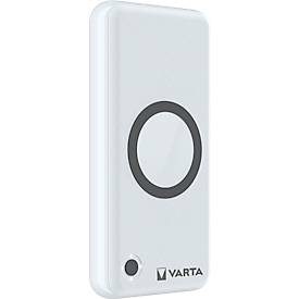 Wireless Powerbank Varta, 20000 mAh, 1x USB-C (In & Out), 2x USB-A (Out), Laden mit o. ohne Kabel, B 79 x T 24 x H 160 mm, weiß