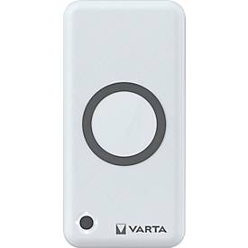 Wireless Powerbank Varta, 20000 mAh, 1x USB-C (In & Out), 2x USB-A (Out), Laden mit o. ohne Kabel, B 79 x T 24 x H 160 mm, weiß