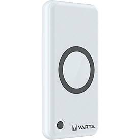 Wireless Powerbank Varta, Kabelloses Laden & Laden mit Kabel, Ladestandsanzeige, Li-Polymer-Batterie, B 100 x T 31 x H 195 mm, weiß