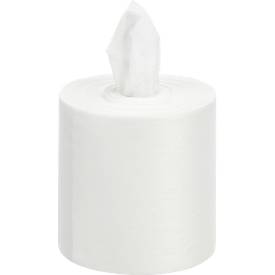 Wischtücher Kimberly Clark WypAll® Wettask™ Low Lint, für Reinigungsmittel, saugfähig & reißfest, 6 Rollen je 120 Tücher, L 305 x B 150 mm, weiß