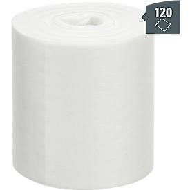 Wischtücher Kimberly Clark WypAll® Wettask™ Low Lint, für Reinigungsmittel, saugfähig & reißfest, 6 Rollen je 120 Tücher, L 305 x B 150 mm, weiß