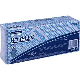 Wischtücher WypAll® X50, B 245 x L 416 mm, Interfold, lebensmittelgeeignet, 6 x 50 Stück, blau
