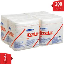 Wischtücher WypAll® X80 PowerClean, gefaltet, 4 x 50 Tücher, weiß