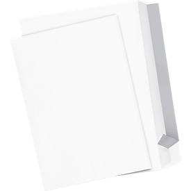Witte enveloppen, C4 (229 x 324 mm), 100 g/m², zonder venster, klevend, 250 stuks