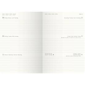 Wochenkalender Sigel Conceptum 2026 C2630, A5, 192 Seiten, 1 Jahr, 2 Seiten für je 1 Woche, PEFC®-Papier/Kunststoff, taupe