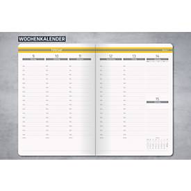 Wochenkalender Sigel Linescape 2026 DE L2604, A5, 176 Seiten, 53 Wochen, 2 Seiten für je 1 Woche, FSC®-Papier/Kunststoff, hellgrau-gelb