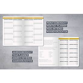 Wochenkalender Sigel Linescape 2026 DE L2604, A5, 176 Seiten, 53 Wochen, 2 Seiten für je 1 Woche, FSC®-Papier/Kunststoff, hellgrau-gelb