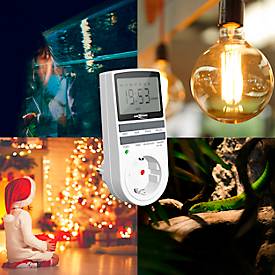 Wochenzeitschaltuhr Ansmann AES4, digital, 12/24 h Format, 10 Programme, 1-fach, ohne Batterien, Kunststoff, weiß