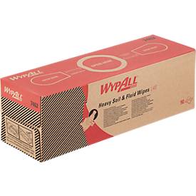WypAll® L40 Wischtücher, 1-lagig, L 246 x B 406 mm, Papier, weiß, 9 Zupfboxen mit jeweils 90 Tüchern