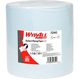 WYPALL* Wischtuch L-10 EXTRA + Großrolle, aus Airflexmaterial, 1000 Tücher, 1-lagig, blau