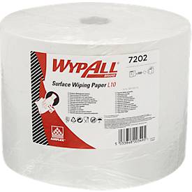 WYPALL* Wischtuch L-10 EXTRA + Großrolle, aus Airflexmaterial, 1000 Tücher, 1-lagig, weiß
