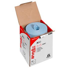WYPALL* Wischtuch X-60, aus Hydroknitmaterial, 150 Tücher, 1-lagig, blau