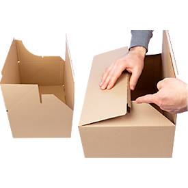 Xenial Faltkartons, 1-wellig, Größenauswahl, bis 20 kg, braun, 20 Stück