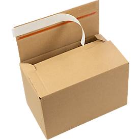 Xenial Faltkartons, 1-wellig, L 140 x B 238 x H 147 mm, bis 20 kg, braun, 20 Stück