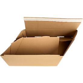 Xenial Faltkartons, 1-wellig, L 236 x B 326 x H 140 mm, bis 20 kg, braun, 20 Stück