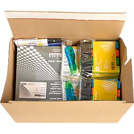 Xenial Faltkartons, 1-wellig, L 236 x B 326 x H 140 mm, bis 20 kg, braun, 20 Stück