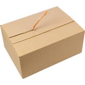 Xenial Faltkartons, 1-wellig, L 236 x B 326 x H 140 mm, bis 20 kg, braun, 20 Stück