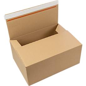 Xenial Faltkartons, 1-wellig, L 236 x B 326 x H 140 mm, bis 20 kg, braun, 20 Stück