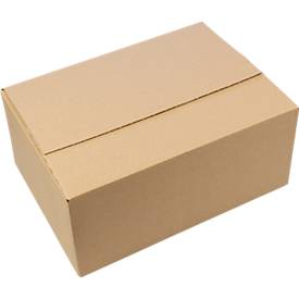 Xenial Faltkartons, 1-wellig, L 236 x B 326 x H 140 mm, bis 20 kg, braun, 20 Stück