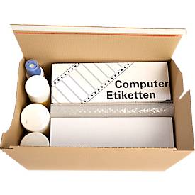 Xenial Faltkartons, 1-wellig, L 288 x B 473 x H 197 mm, bis 20 kg, braun, 20 Stück