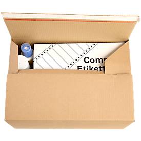 Xenial Faltkartons, 1-wellig, L 288 x B 473 x H 197 mm, bis 20 kg, braun, 20 Stück