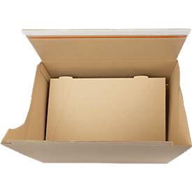 Xenial Faltkartons, 1-wellig, L 288 x B 473 x H 197 mm, bis 20 kg, braun, 20 Stück