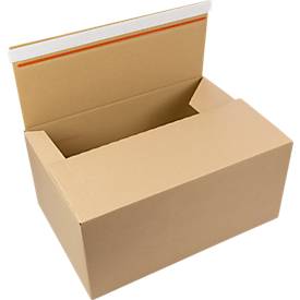 Xenial Faltkartons, 1-wellig, L 288 x B 473 x H 197 mm, bis 20 kg, braun, 20 Stück
