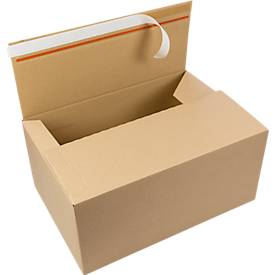 Xenial Faltkartons, 1-wellig, L 288 x B 473 x H 197 mm, bis 20 kg, braun, 20 Stück