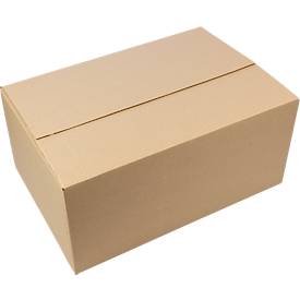Xenial Faltkartons, 1-wellig, L 288 x B 473 x H 197 mm, bis 20 kg, braun, 20 Stück